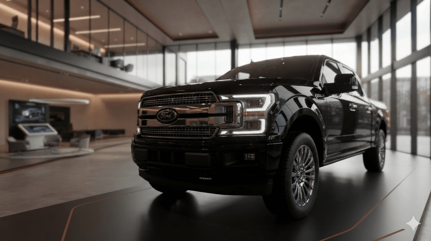 Camioneta en exhibición en el showroom de Ortega Automotores